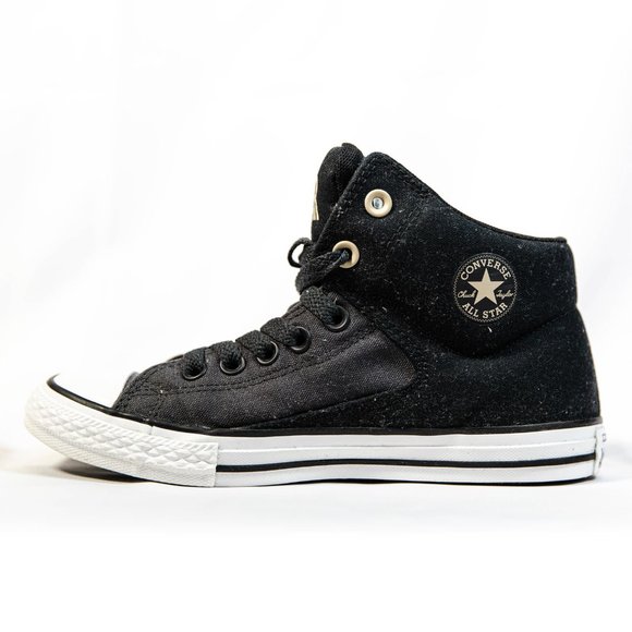 Converse Chuck Taylor All Star High Street Black High Top Big Kid Shoes Size 4 - Picture 5 of 12